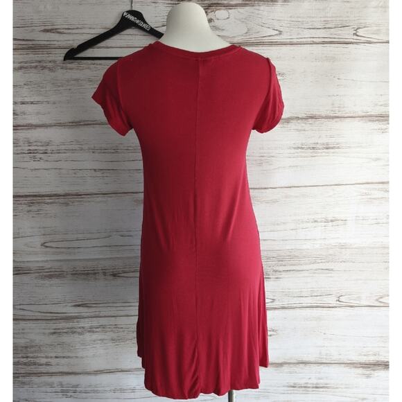 MIX 41 Hawthorn Red Pocket Tee Shirt Dress Sz S - Picture 2 of 4